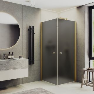 Душевой уголок MaybahGlass MGY-1295-3 80x80см золото